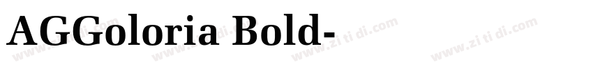 AGGoloria Bold字体转换